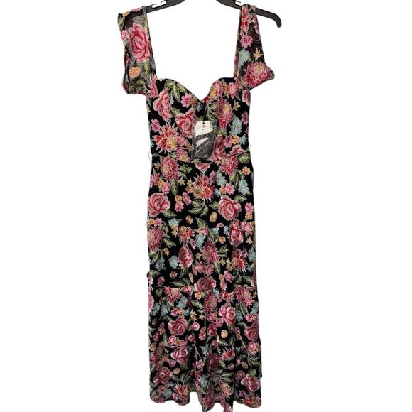 Dress The Population Lara Embroidered Dress Gown Size Medium $488 - Picture 3 of 5